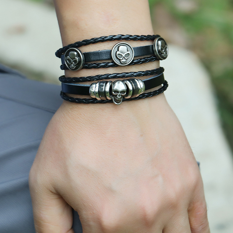 new   handmade beaded leather bracelet