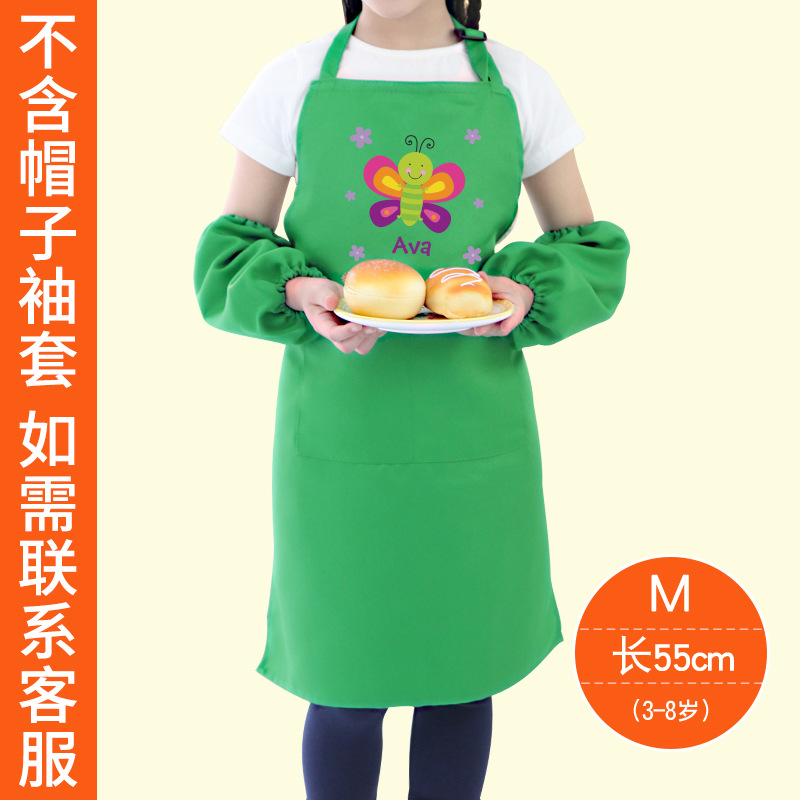 Lindo delantal antiincrustante para niños personalizado cocina casera jardín de infantes pintura de arte ropa pequeños medianos y grandes niños logotipo impreso