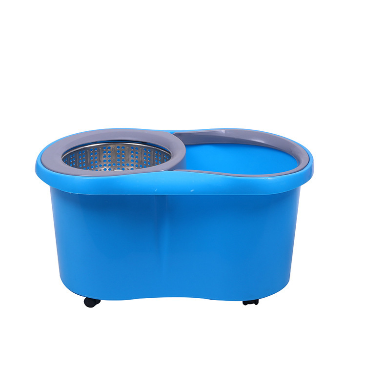 Household hand-free cleaning mop with bucket, extra-large thickened rotating mop bucket, round head, large mop