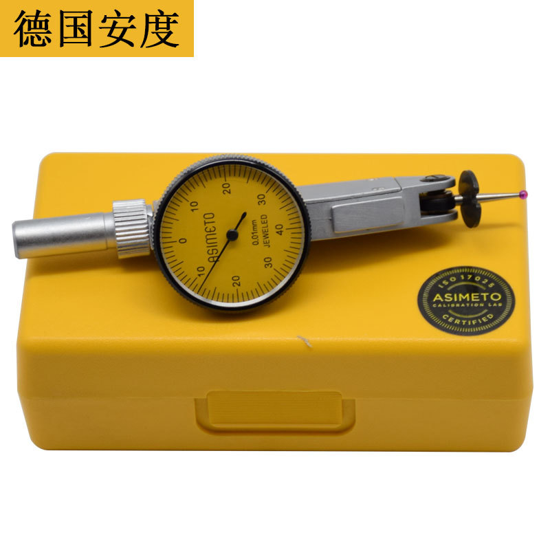 德国安度杠杆百分表501-08-2杠杆千分表小校表0-0.8 0-0.2mm