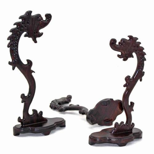 Solid wood hanging jade rack jade jewelry hanger black catalpa wood faucet jade hanger pendant pendant crafts display shelf