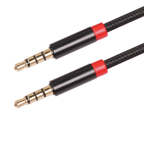 Full copper level 4 plug supports microphone 3.5mm male-to-male audio cable supports mobile phone sound card 4-section audio cable