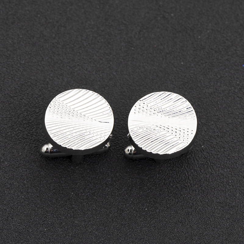 Round Spiral Pattern Cufflinks display picture 2