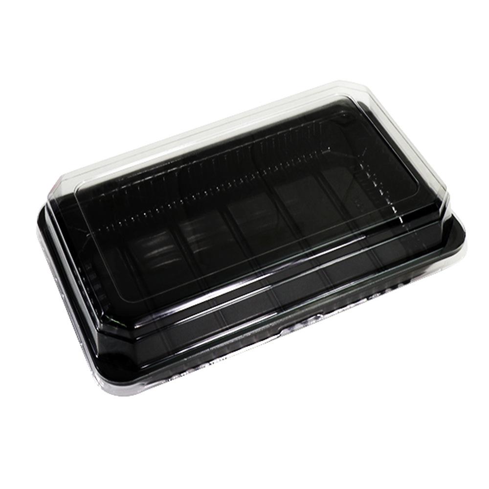 Caja de embalaje de pastel de pollo nativo, fondo negro transparente, caja de pastel de queso rectangular, caja de pan para hornear, caja de blister de punto oeste