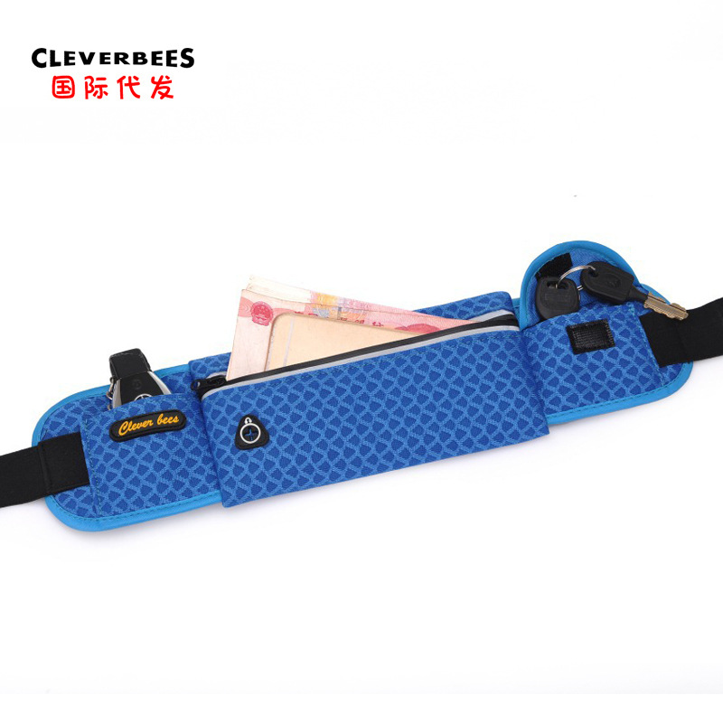 潜水布户外运动马拉松跑步腰包时尚超薄防盗音乐手机包收纳腰带包|ru