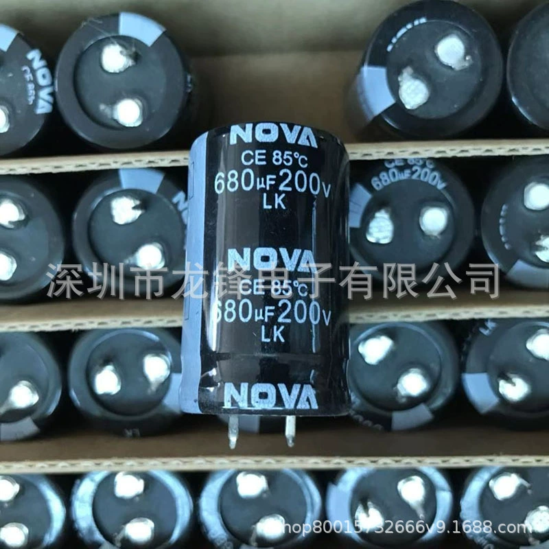 200V 680µF 25×40 Nova, алюминиевый электролитический конденсатор LK 85°C, новый оригинал в наличии