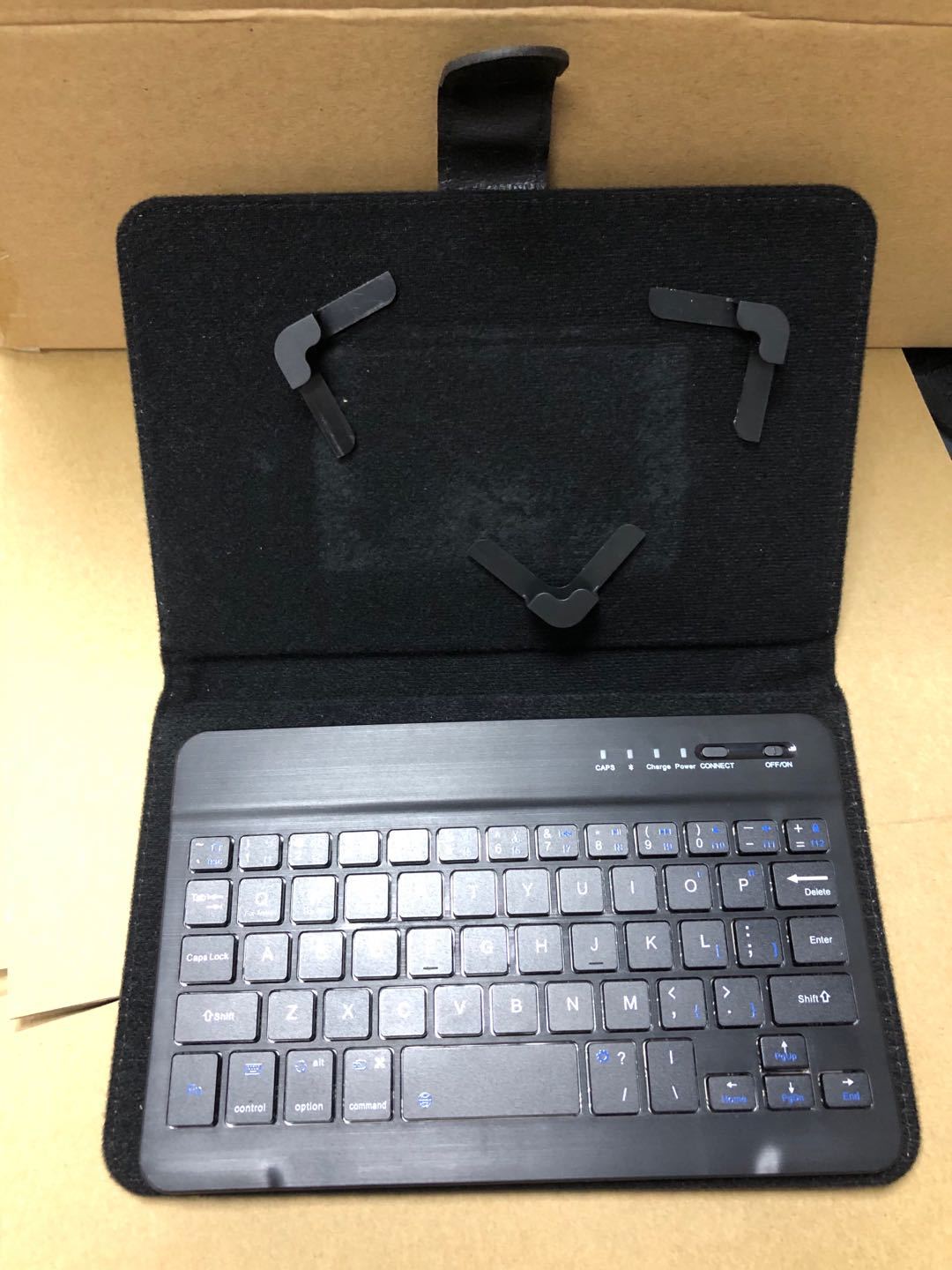 Caja de cuero del teclado de Bluetooth del teléfono móvil caja protectora del teclado inalámbrico tres-sistema dos-en-una caja del teléfono móvil IPADHW Bluetooth conveniente