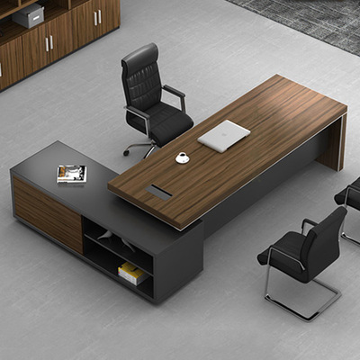 老板桌大班台板式简约大班桌经理主管桌办公家具总裁办公桌椅组合|ru