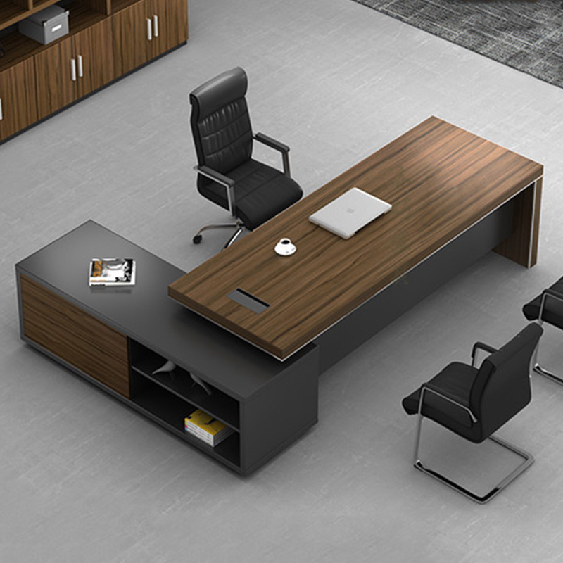 老板桌大班台板式简约大班桌经理主管桌办公家具总裁办公桌椅组合|ru