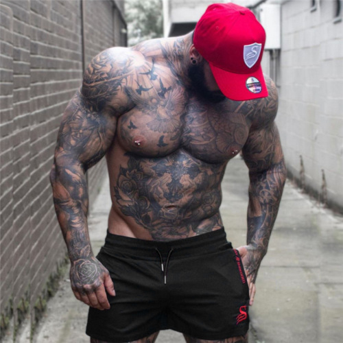 20 Sports Pants Trendy Men's Shorts Three-quarter Pants Muscle Fitness Summer Running Training Quick-Drying Breathable Stretch Pants Wholesale