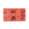 Soft nylon children's hair accessory with bow, headband, scarf, European style, no hair damage