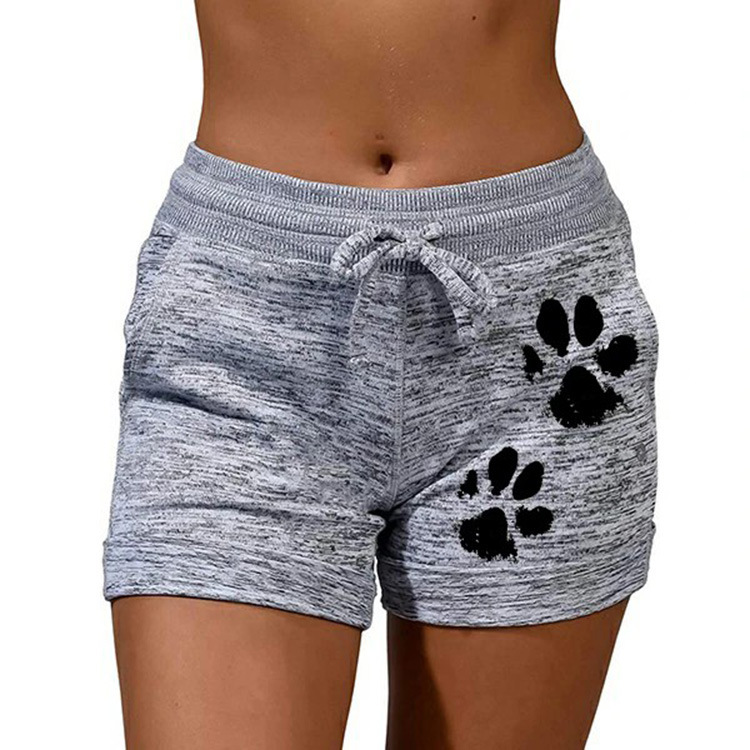 Women's Printed Bottoming Quick Drying Shorts Yoga Pants Leisure Sports Waistband Elastic Shorts