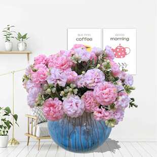 5-fork ball flower ball silk flower chrysanthemum plastic flower home photography wedding hydrangea dried flower artificial flower