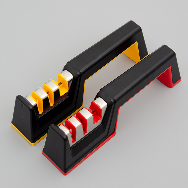 三段式磨刀器家用廚房手持快速磨刀具定制批發