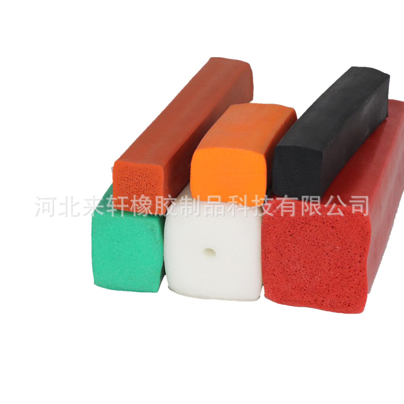 厂家直销硅胶发泡条方条耐高温橡胶条发泡密封条烘箱烤箱海绵条