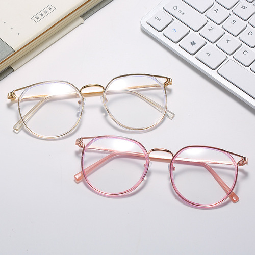 Internet celebrity's same style myopia glasses frame for female students with literary and artistic personality finished product with degree myopia glasses cat eyes for trendy men