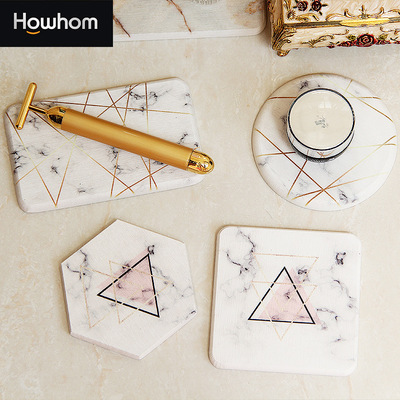 厂家直销硅藻土杯垫硅藻泥洗漱垫皂垫吸水速干垫10*10 cm|ru