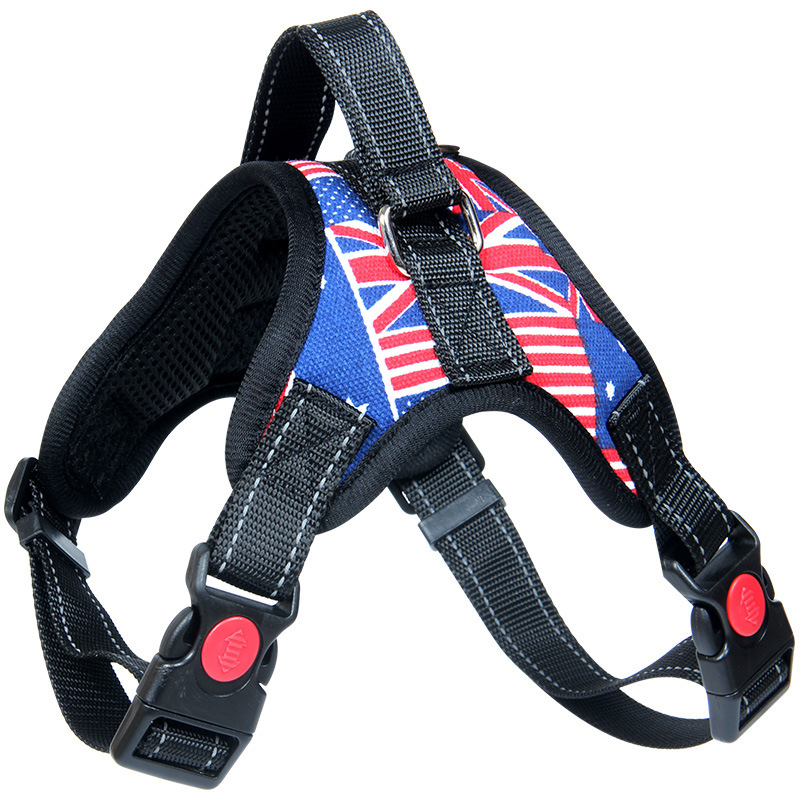 Perro correa de pecho Cadena de perro grande y mediano perro mascota chaleco cuerda de tracción golden retriever en stock al por mayor