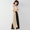 Temperament thin split length Korean knitted cardigan