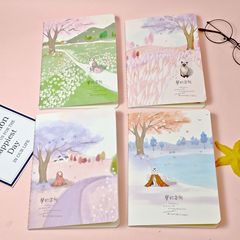 Cartoon notebook A5 creative sewing notebook student small fresh thick stitched diary soft copy notepad