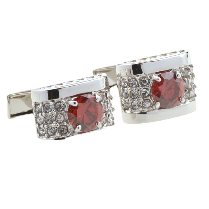 Jiuhui factory green gemstone cufflinks crystal diamond zircon cuff nails French agate cufflinks unisex boutique_voghion.com