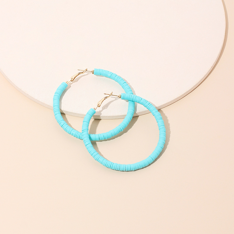 14g Weight Earrings Classification Travel Occasion soft clay Material Women'S Gender Sky Blue, Red, Yellow, Black Color Soft Clay Earrings 4