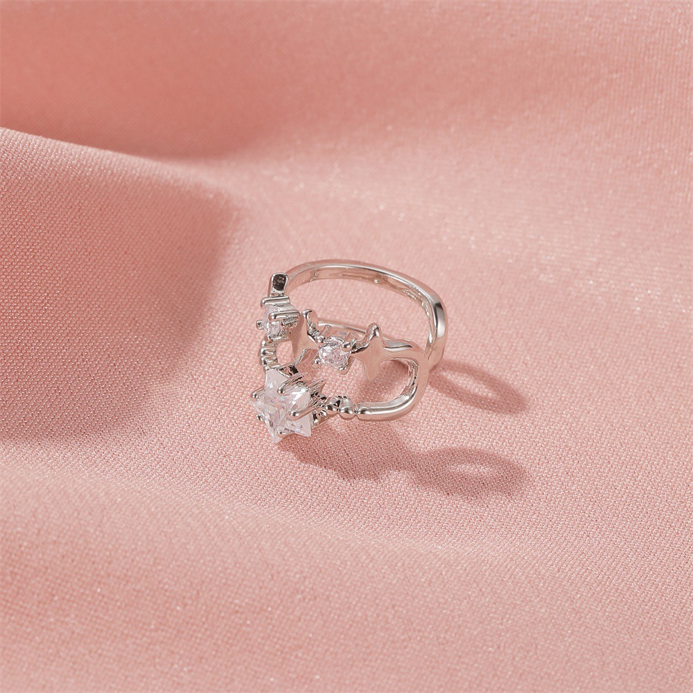 fashion style ear bone clip simple double star ear clip five-pointed star earless pierced earrings p