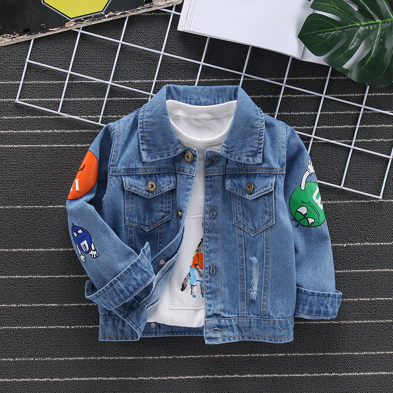 Boys denim jacket spring and autumn mode...