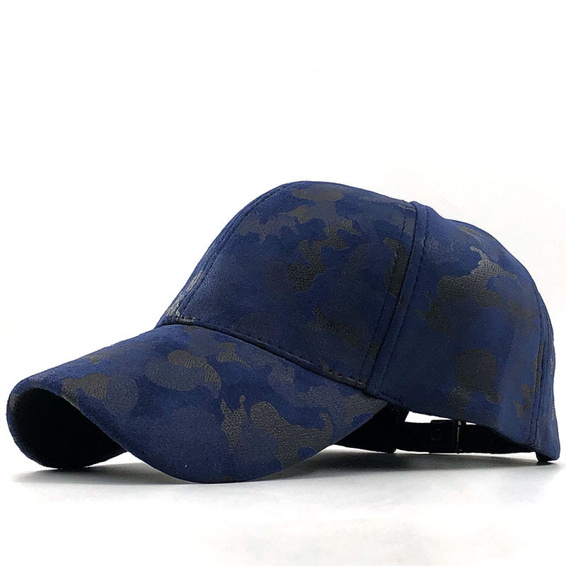 Cappellino da baseball unisex in pelle scamosciata con stampa graffiti mimetica, regolabile, con becco d'anatra, ideale per attività all'aperto in primavera e autunno, alla moda e streetwear._voghion.com