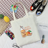 Capacious one-shoulder bag, cute cloth bag, wholesale, for students, Korean style