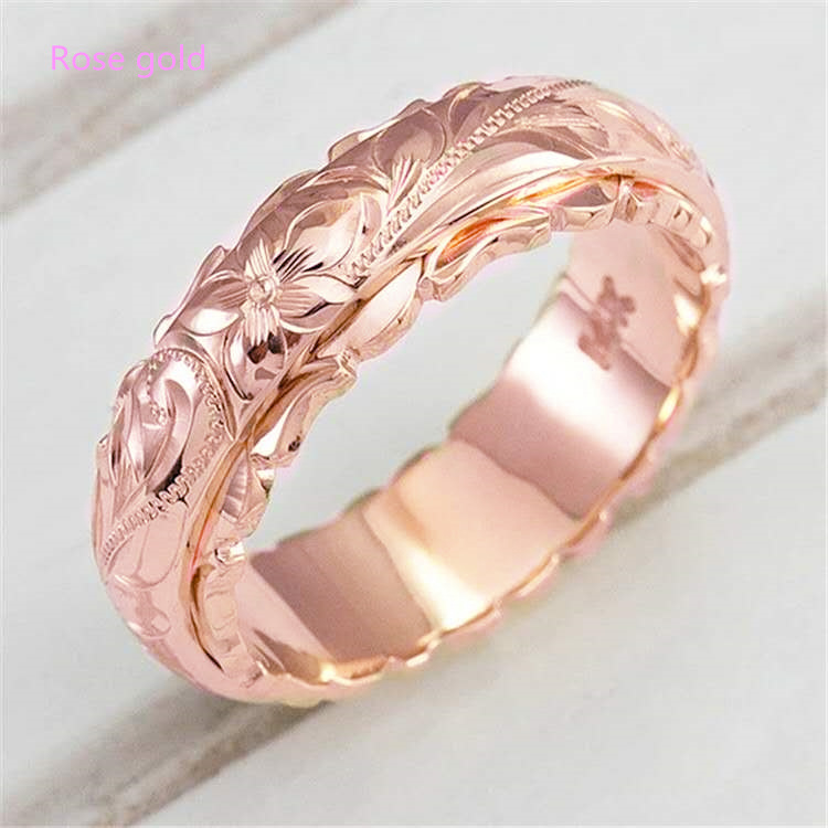 1 Piece Fashion Flower Alloy Carving 14k Gold Plated Women's Rings display picture 4