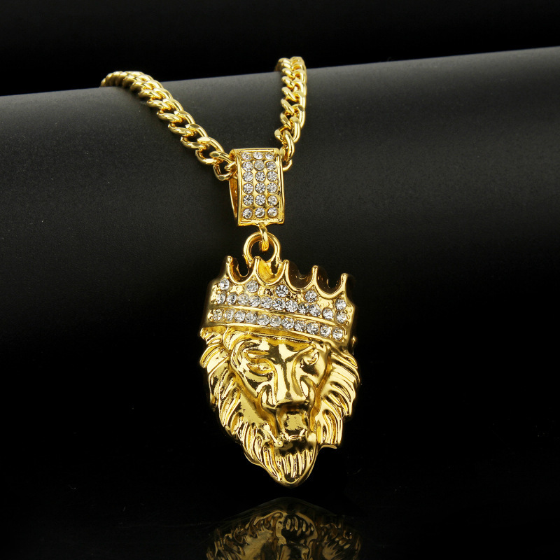 New Necklace Wholesale Fashion Hiphop Big Gold Full Diamond Necklace display picture 58