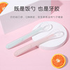 Factory direct selling baby silicone spoon spoon baby feeds the soft head spoon feeding a small spoon to eat a spoon of rice paste spoon