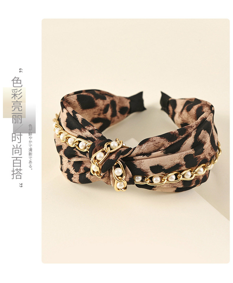 130g Weight Headwear Classification Wedding, Travel Occasion Women'S Gender Fashion Style Coffee Color  New Wide-sided Retro Cross-knotted Headband 3