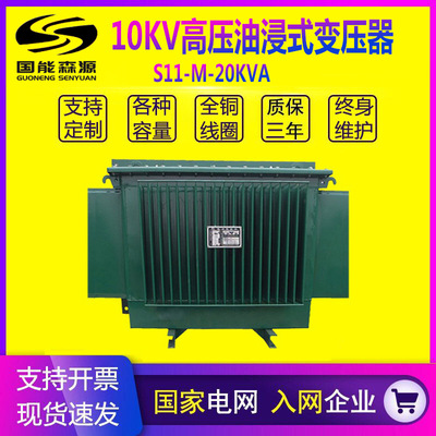 国能10KV高压工业S11-250KVA三相油浸式变压器315/400/500/630KW