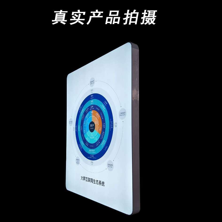 方形圆角卡布无边框铝合金灯箱手机店商场背景墙软膜灯箱型材定做