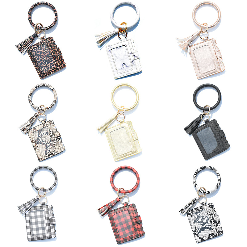 1 Piece Fashion Snakeskin Pu Leather Dyeing Unisex Keychain display picture 3