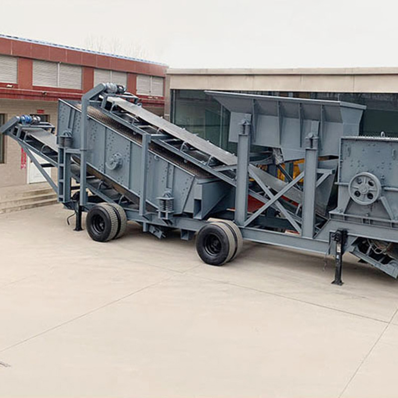 新型大型移动破碎机移动锤式破碎机大型两槽三槽洗轮轮斗式洗砂机
