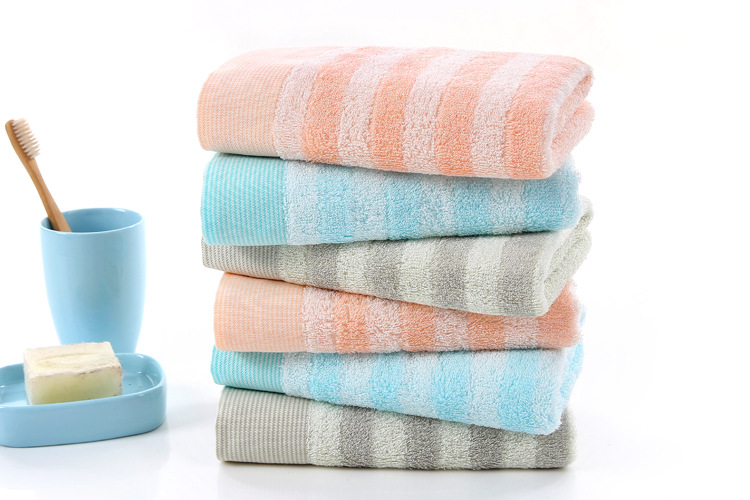 Single gauze color strip towel mixed color