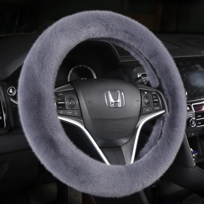 新款方向盘套冬季毛绒汽车把套仿貂毛保暖时尚男女车把套跨境专供|ms