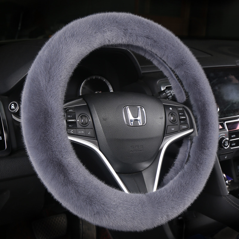 新款方向盘套冬季毛绒汽车把套仿貂毛保暖时尚男女车把套跨境专供|ms