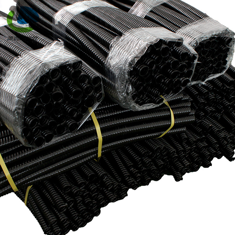黑色聚氨酯钢丝伸缩软管吸尘软管工业吸尘软管耐磨损PU吸尘管