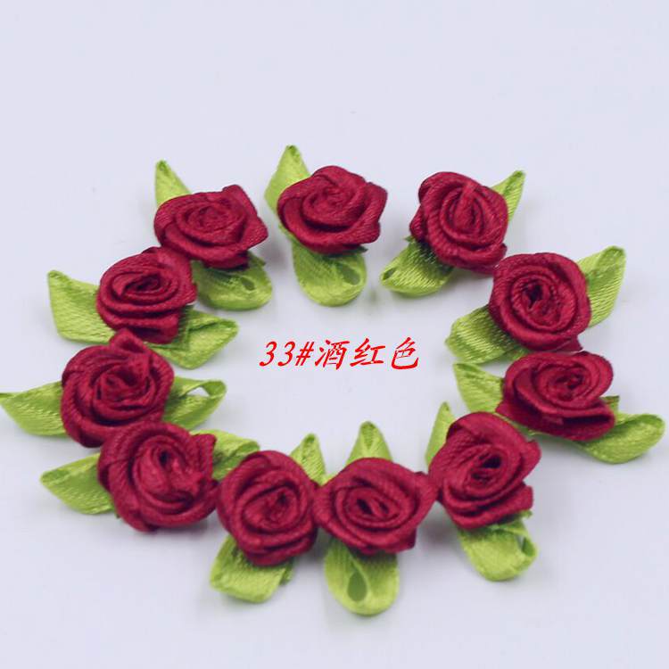 Pequeña cinta Rosa ropa para niños accesorios de juguete en stock diy1.5cm pequeña flor Rosa