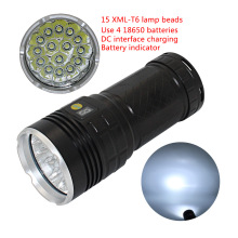 15King�������Ͳ USB�ӿڳ�� 15��T6��@С������Ͳ 4&times;18650