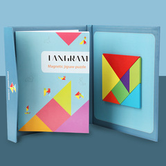 廠家直銷跨境熱賣小學生開發智力拼圖 木製磁性七巧板一年級教具