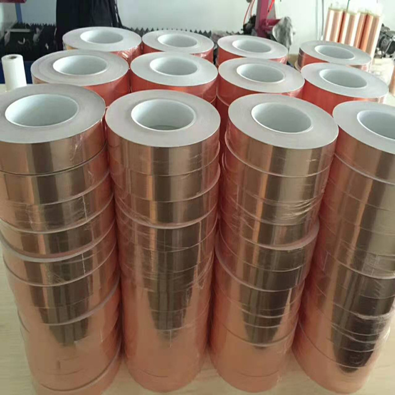 生产定制EMI导电铜箔0.06mm屏蔽铜箔胶带防静电电磁触摸感双面胶