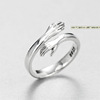 Retro ring for beloved suitable for men and women for St. Valentine's Day, silver 925 sample, European style, Birthday gift