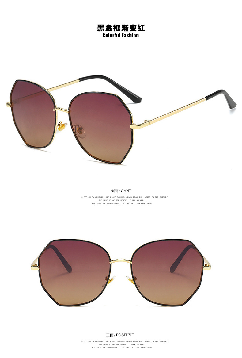 New Ladies Round Sunglasses Korean  Trend Anti-ultraviolet Polarized  Sunglasses Nihaojewelry Wholesale display picture 7