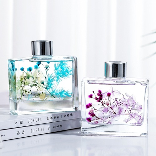 Household fire-free flat square bottle eternal flower aromatherapy indoor perfume air freshener bathroom toilet deodorizing essential oil