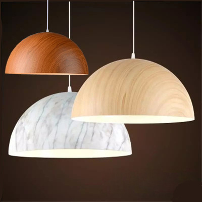 Northern Europe modern Marble Chandelier Simplicity Restaurant Bar counter Café To fake something antique Wood Single head Semicircle a chandelier
